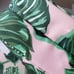 Beverly Hills Hotel Style Pink and Green Palm Leaves Canvas Travel Case