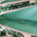 Beverly Hills Hotel Style Pink and Green Palm Leaves Canvas Travel Case
