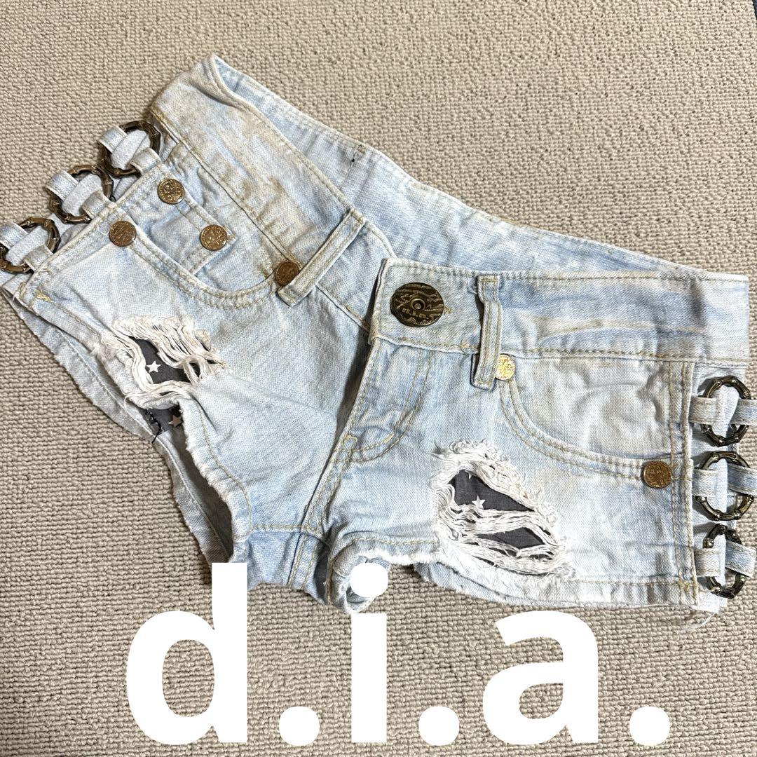 d.i.a./LAME SHORTS★DAMAGE PROCESSING★STAR POCKET SIDE RING★GAL STYLE