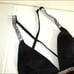 VICTORIA SECRET Swim Shine Strap Plunge One-Piece Swimsuit Large Bling 99