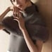 CELFORD Fur Cape Sleeveless Knit Brown 36