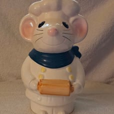 Vintage Metlox Chef Pierre Mouse Cookie Jar