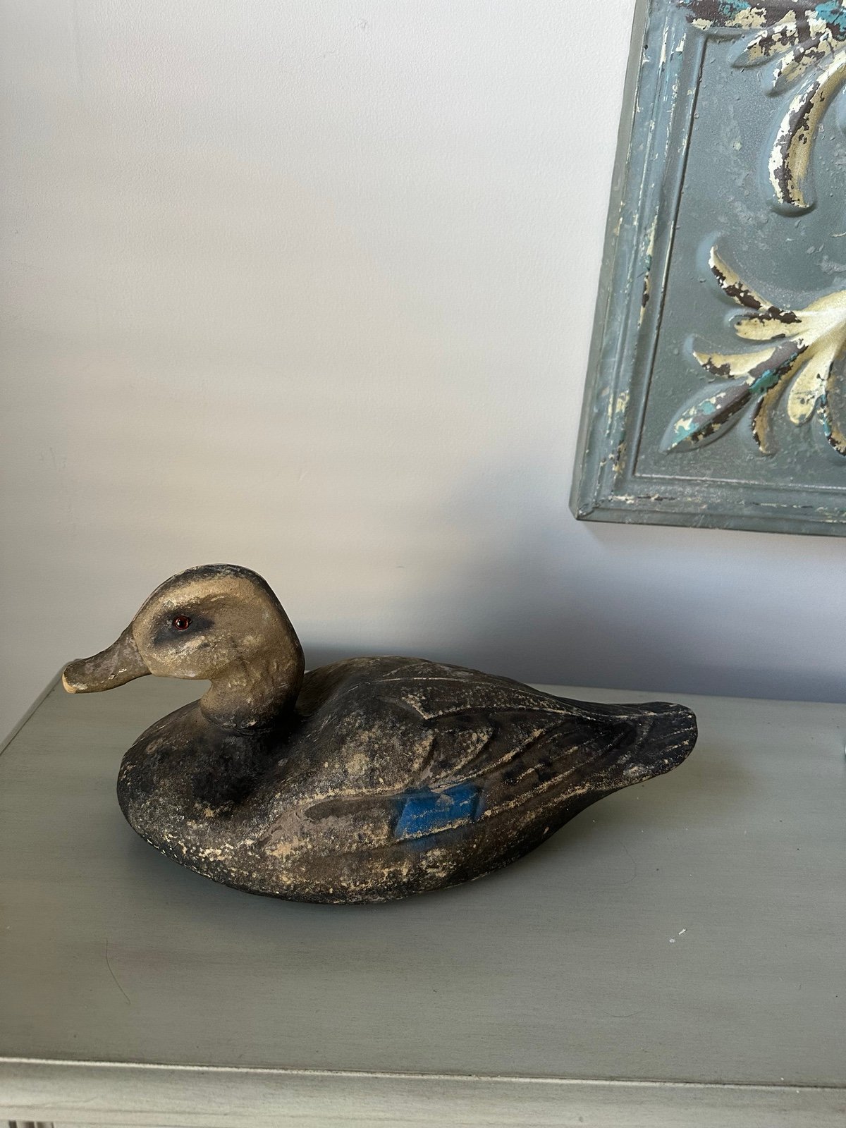 Vintage glass eyes atco decoy duck