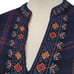 Johnny Was Vika Paris Effortless Blouse Womens Sz S Blue Plaid Embroidered Top