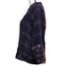 Johnny Was Vika Paris Effortless Blouse Womens Sz S Blue Plaid Embroidered Top