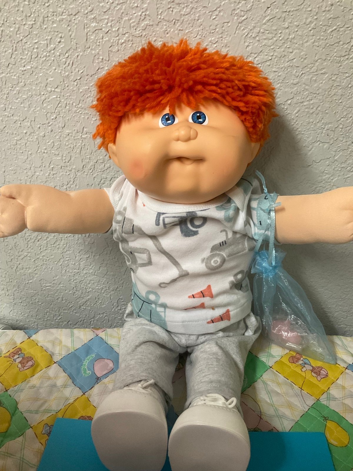 RARE Designer Line Vintage Cabbage Patch Kid Boy Red Hair Blue Eyes HM#18 1989