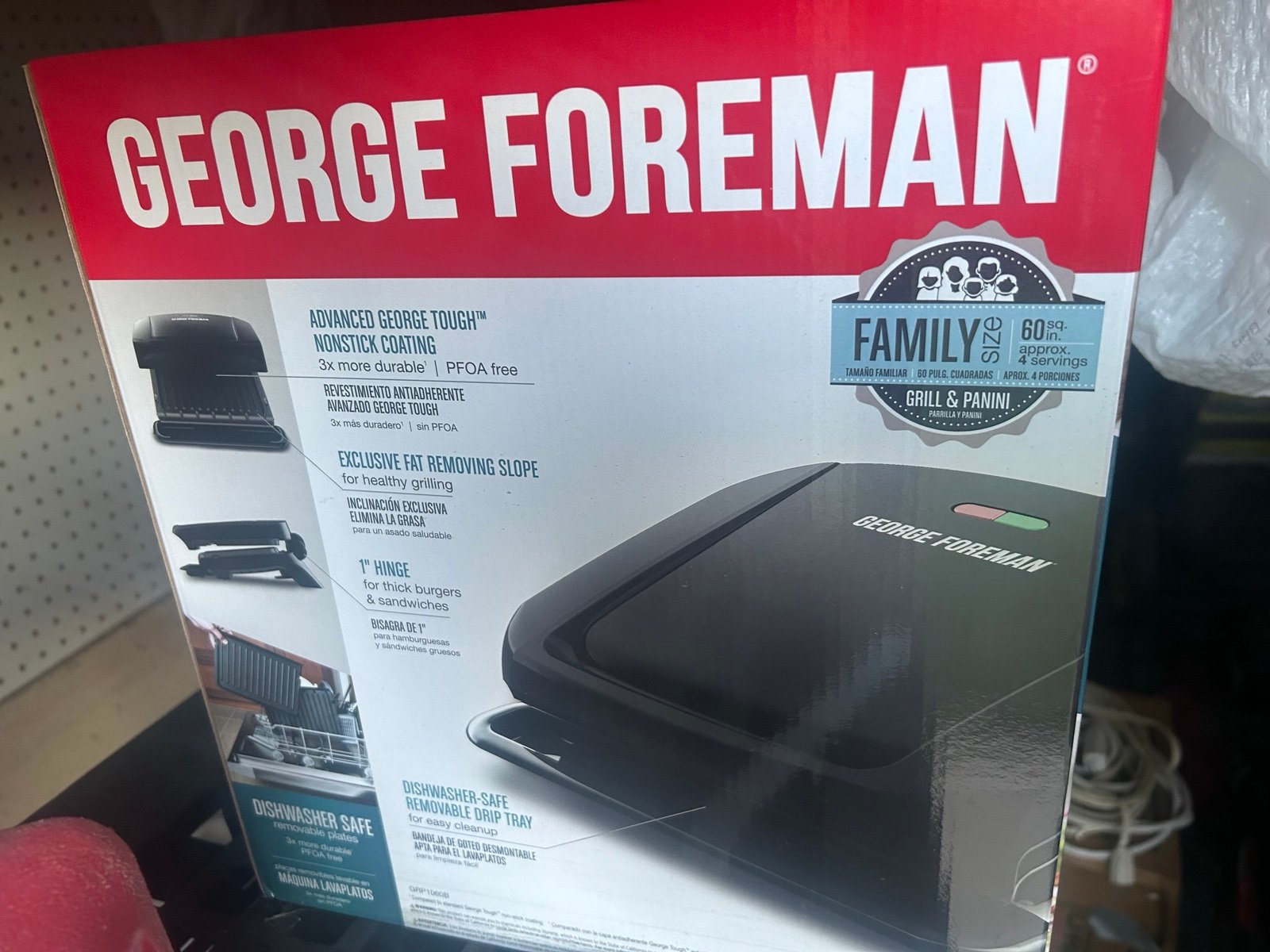 george foreman grill double grill brand new never used neve open