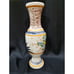 Vintage Tall Ceramic Vase with Hand Painted Flower and Accents