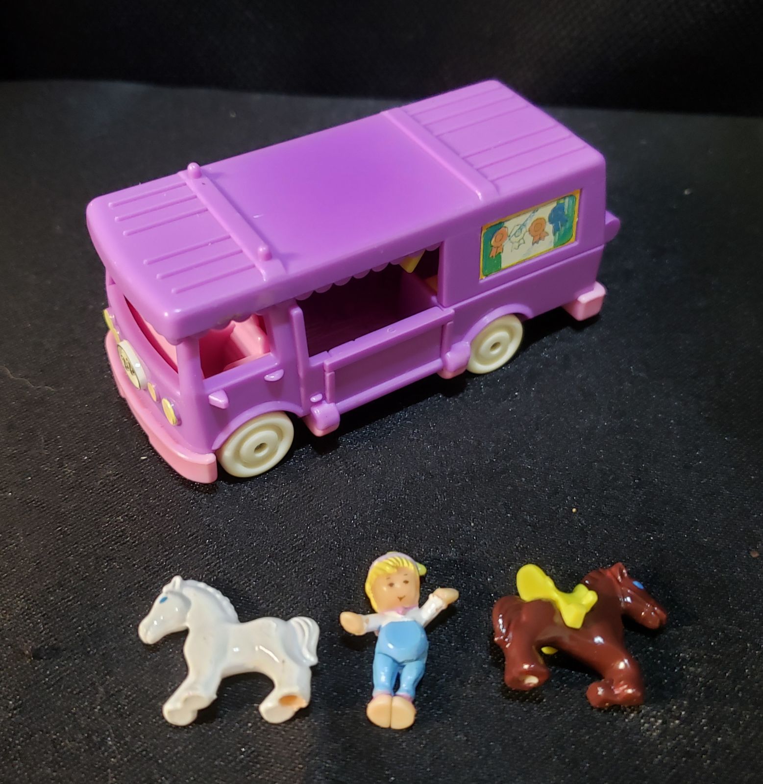 Polly Pocket RV Horse Trailer Complete