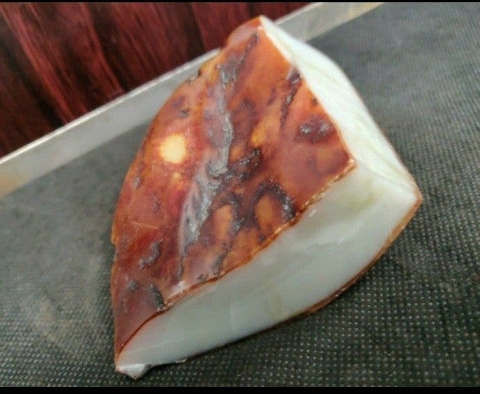 translucent white grey blue mix color solid mineral gemstone boulder cut sample