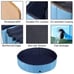 63'' Pet Dog Cat Swimming Pool Bathing Tub Foldable XXL
