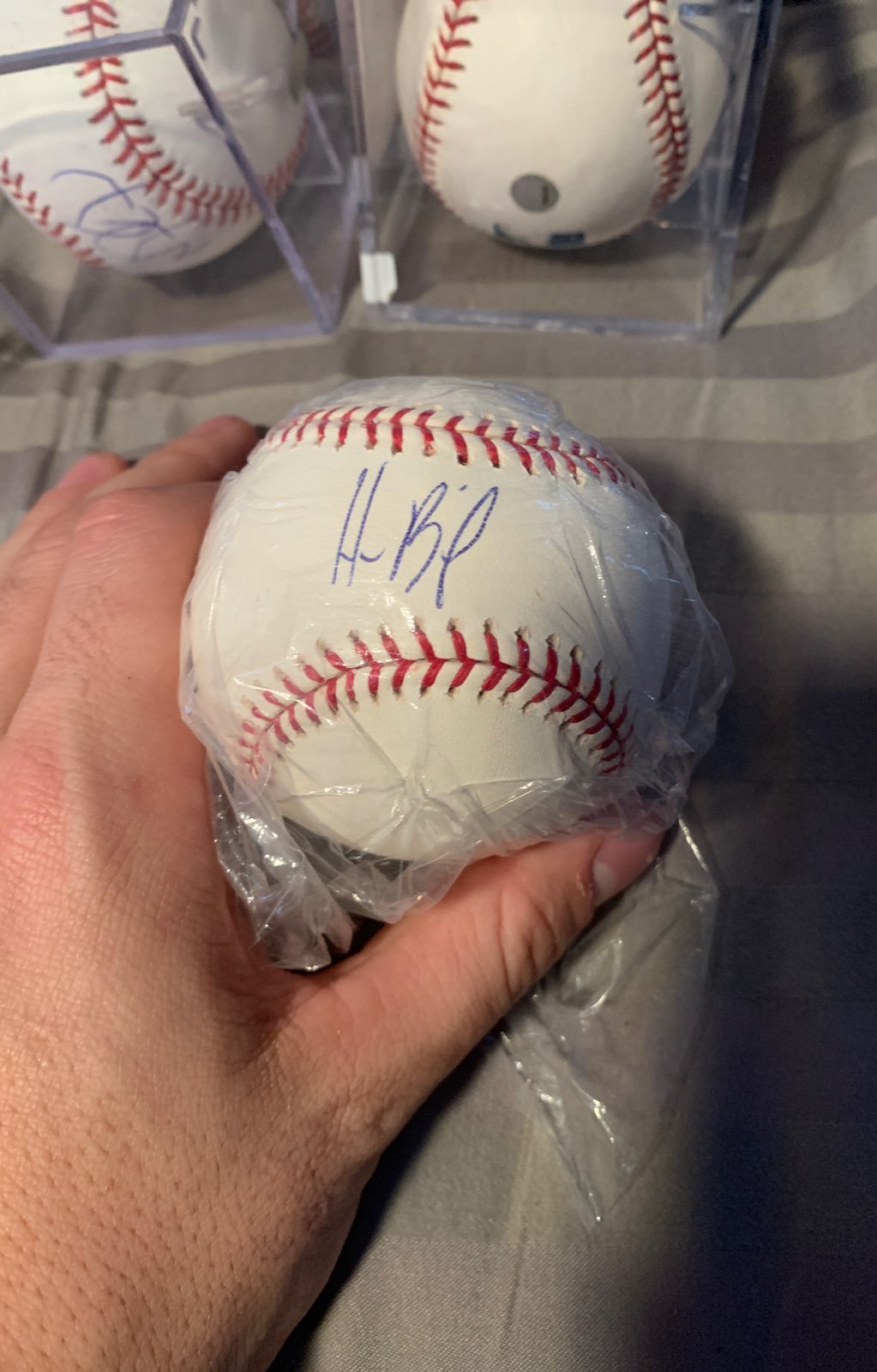 Homer Bailey signed baseball