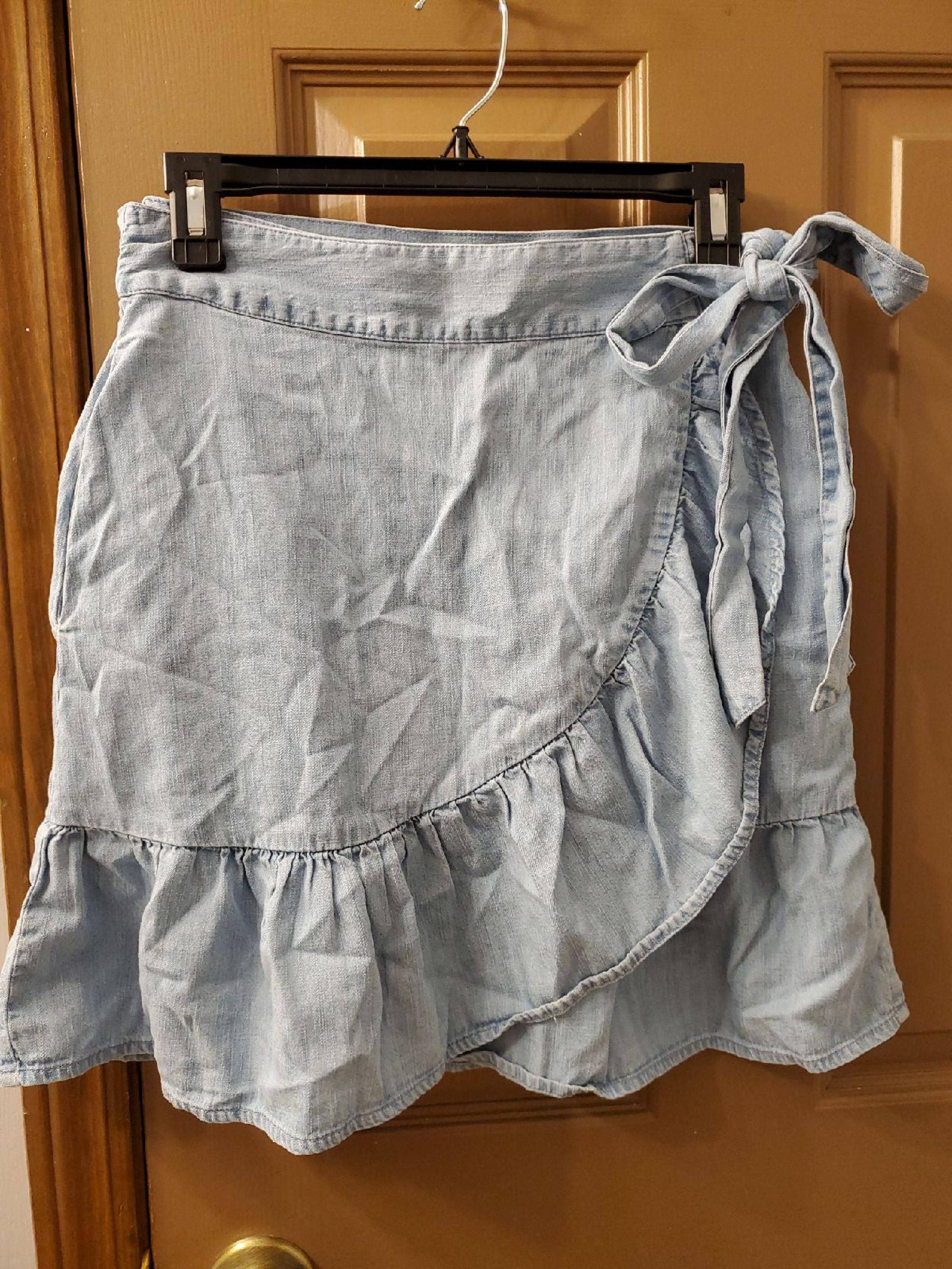 GAP jean wrap skirt