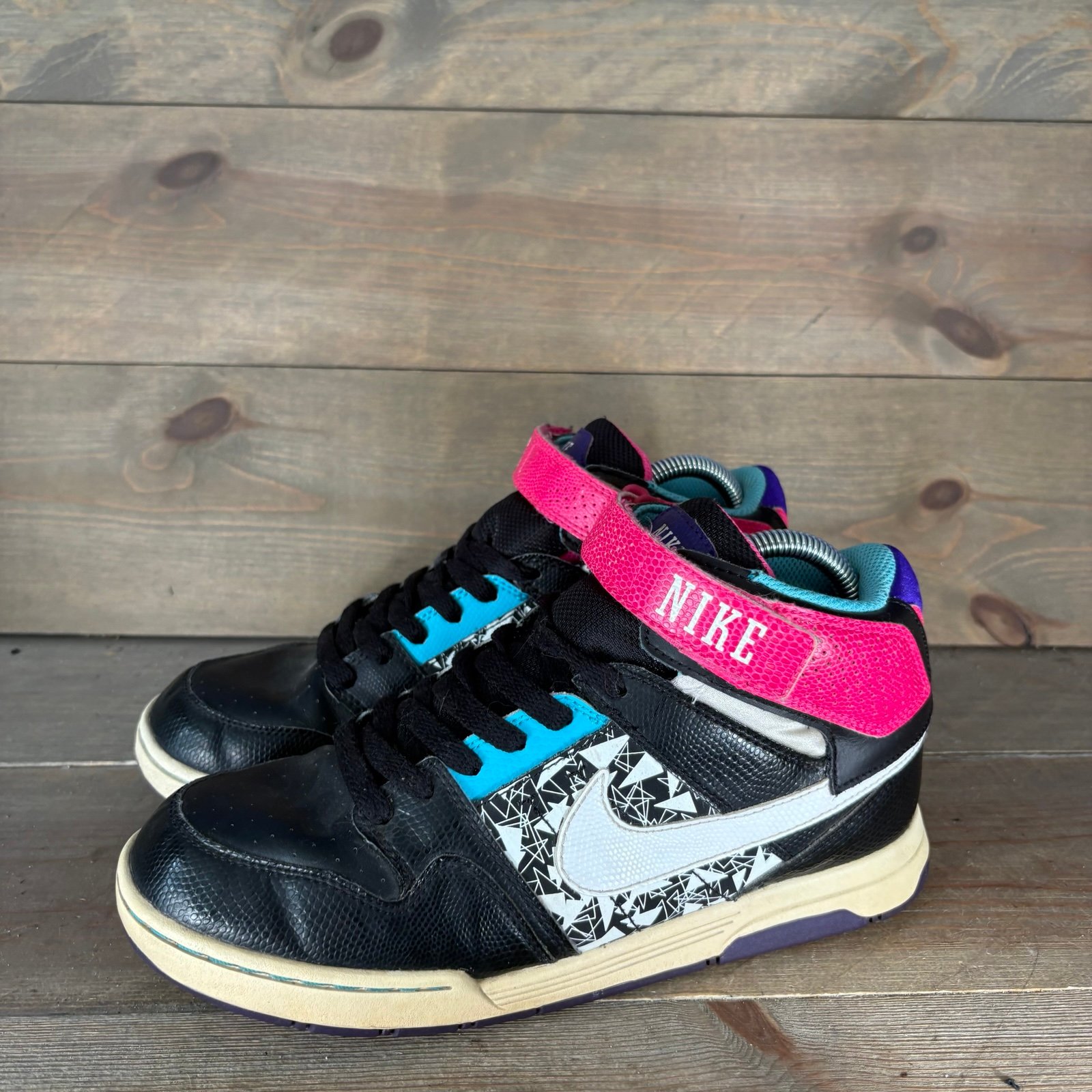 nike air morgan mid 2 womens size 8 shoes black athletic skate sneakers  Kids 6.