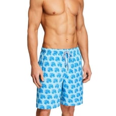 Peter Millar Men Shorts Blue Seaside Collection Seashell Swim Trunks Beach Large