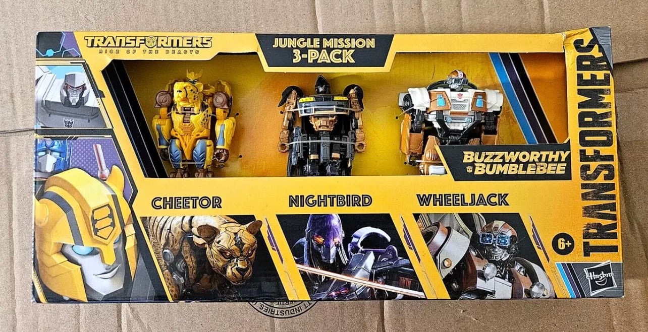 Transformers Rise of the Beasts Jungle Mission 3Pack Cheetor Nightbird Wheeljack