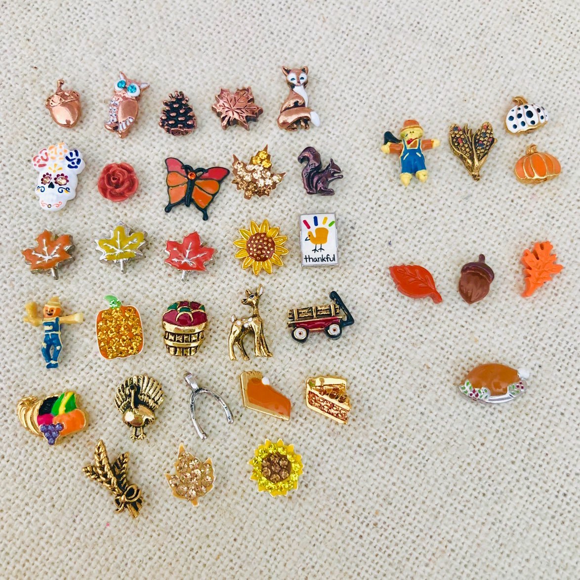Origami Owl fall charms