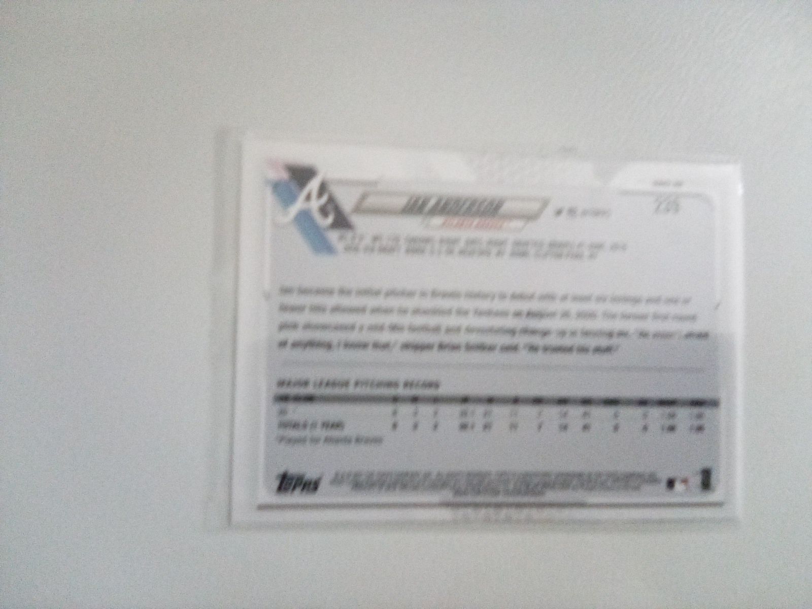 2021 Topps Ian Anderson ssp 139 rc no ha