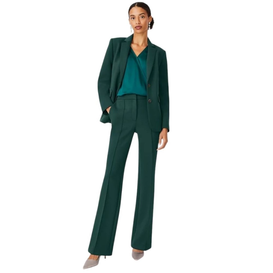 Ann Taylor Nwot The Petite Pintucked High Rise Trouser Pant in Double Knit 4P