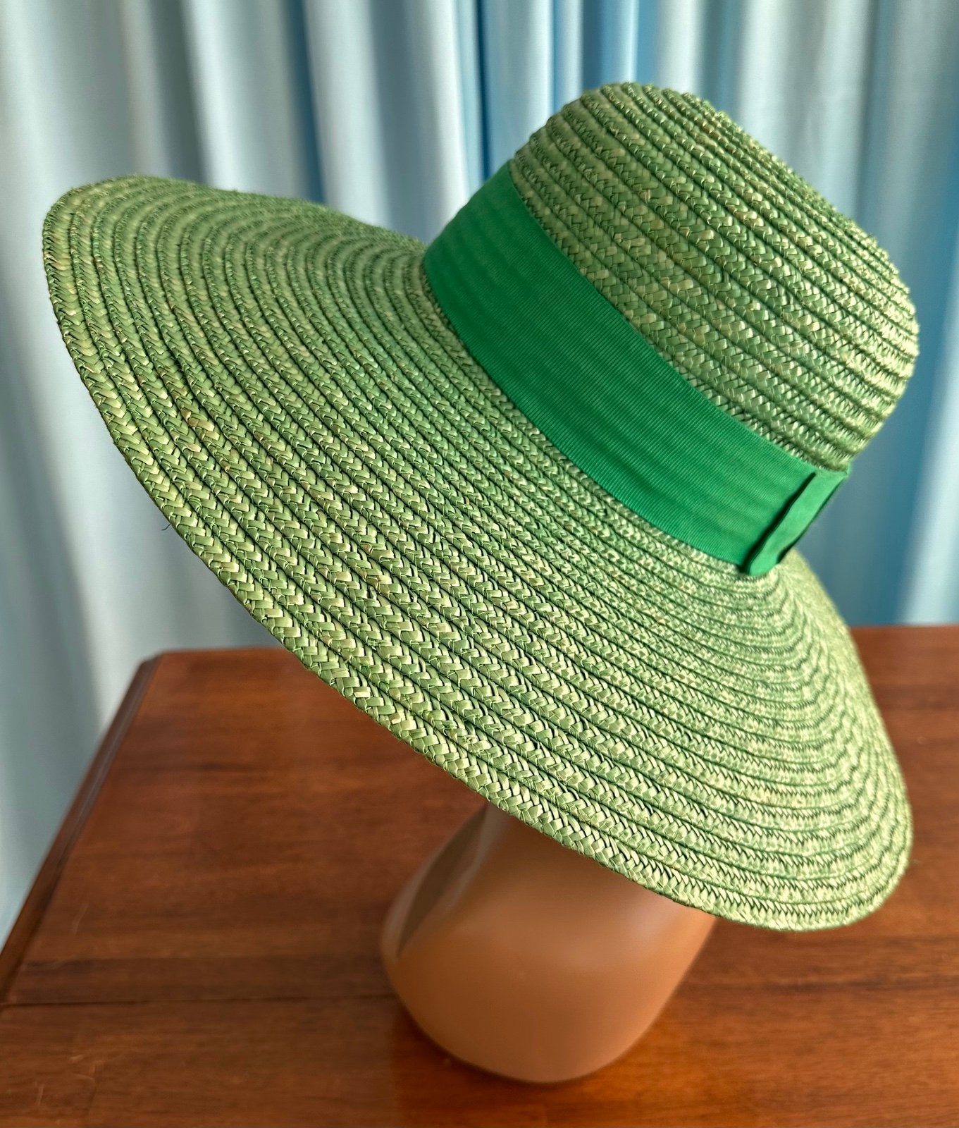 MCM Vintage Carson Pirie Scott Green Straw Hat-Made in Italy