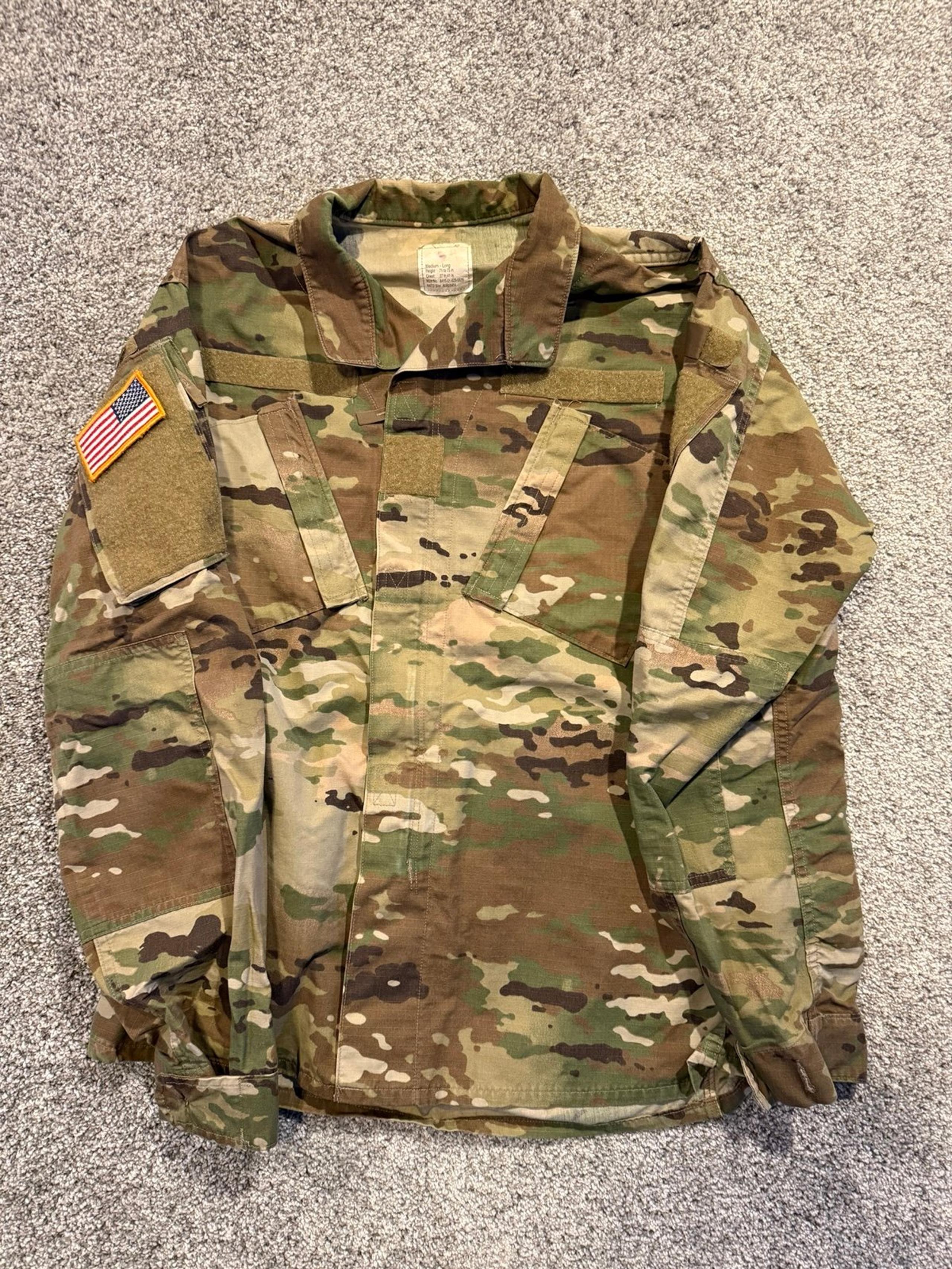 US Military Army Combat Uniform Unisex Coat Jacket ACU Medium Long Multicam