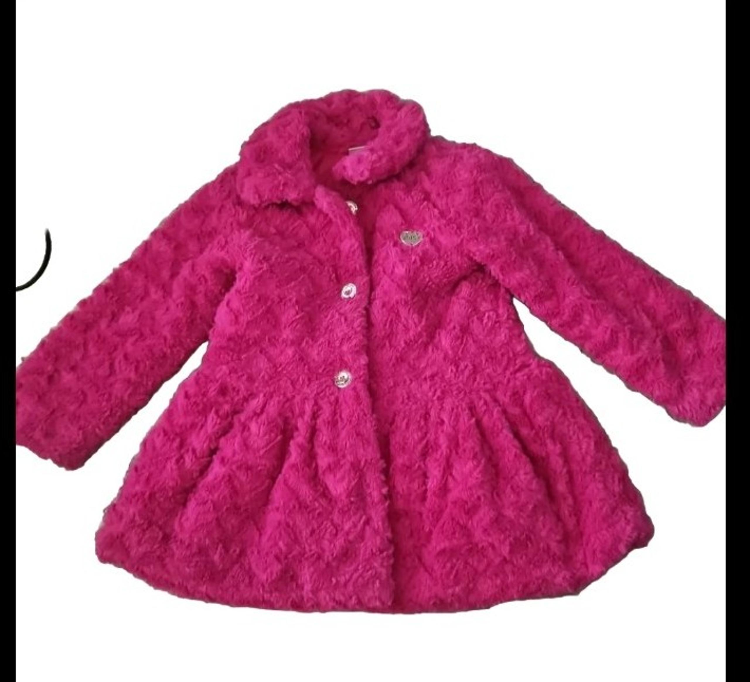 Juicy Couture Girl Hot Pink Fuzzy Peplum Jacket 5