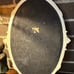 Vintage OVAL white ivory Wood l Frame Mirror FLORAL Ornate