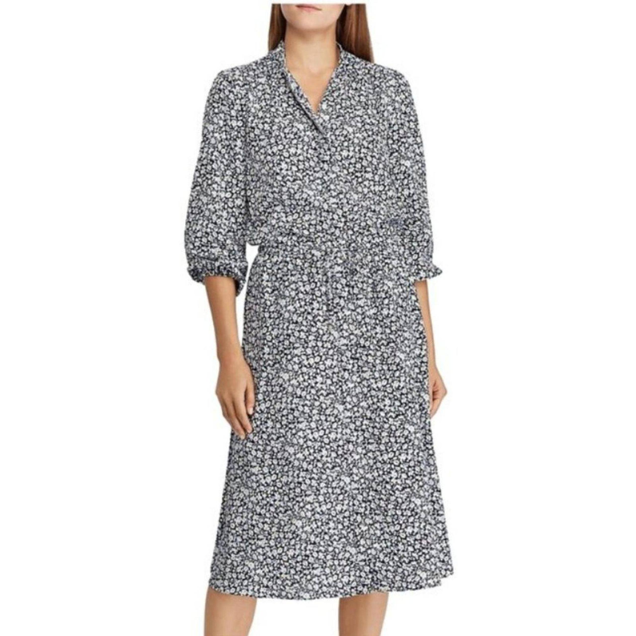 NWT Lauren Ralph Lauren Crepe Shirtdress