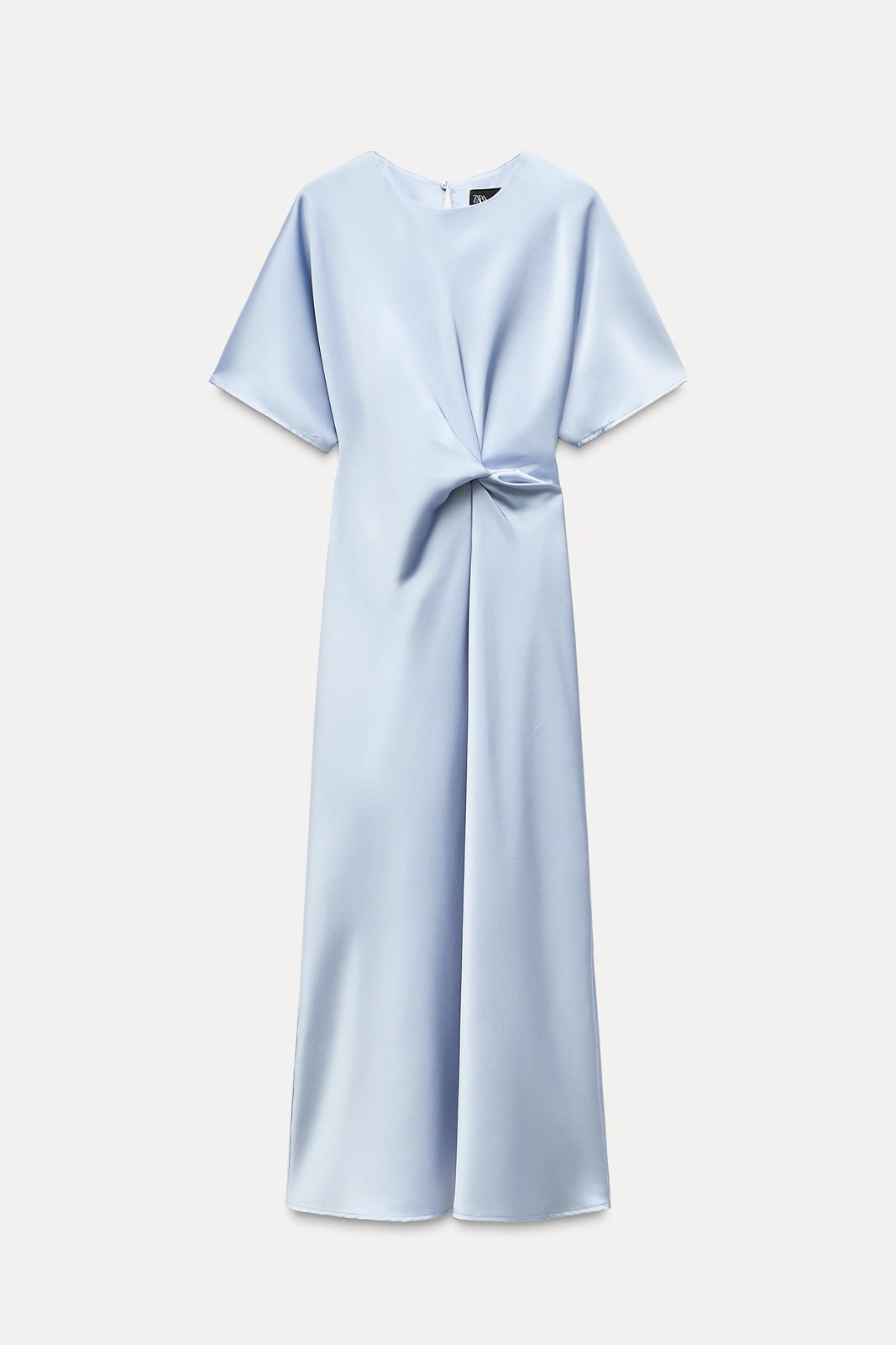 ZARA KNOTTED SATIN EFFECT DRESS