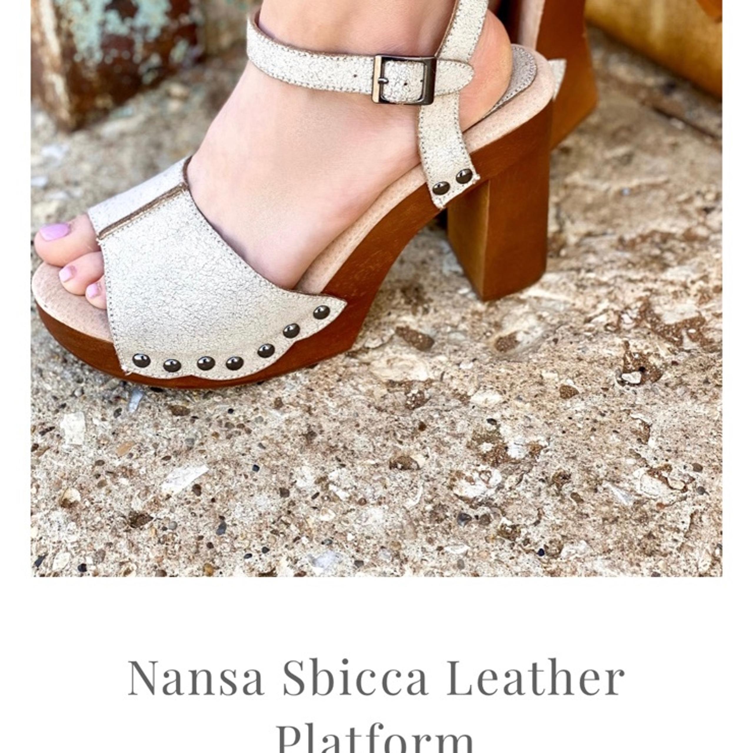 Nansa Sbicca Leather Platform sz7