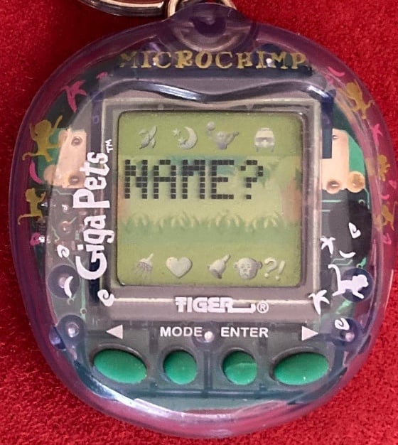 Giga Pets Microchimp Electronic Keychain Tiger Awesome Pet Awesome