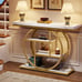41.3 Console Table, 4-Tier Sofa Table Entryway Table with Circle Base