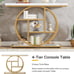 41.3 Console Table, 4-Tier Sofa Table Entryway Table with Circle Base