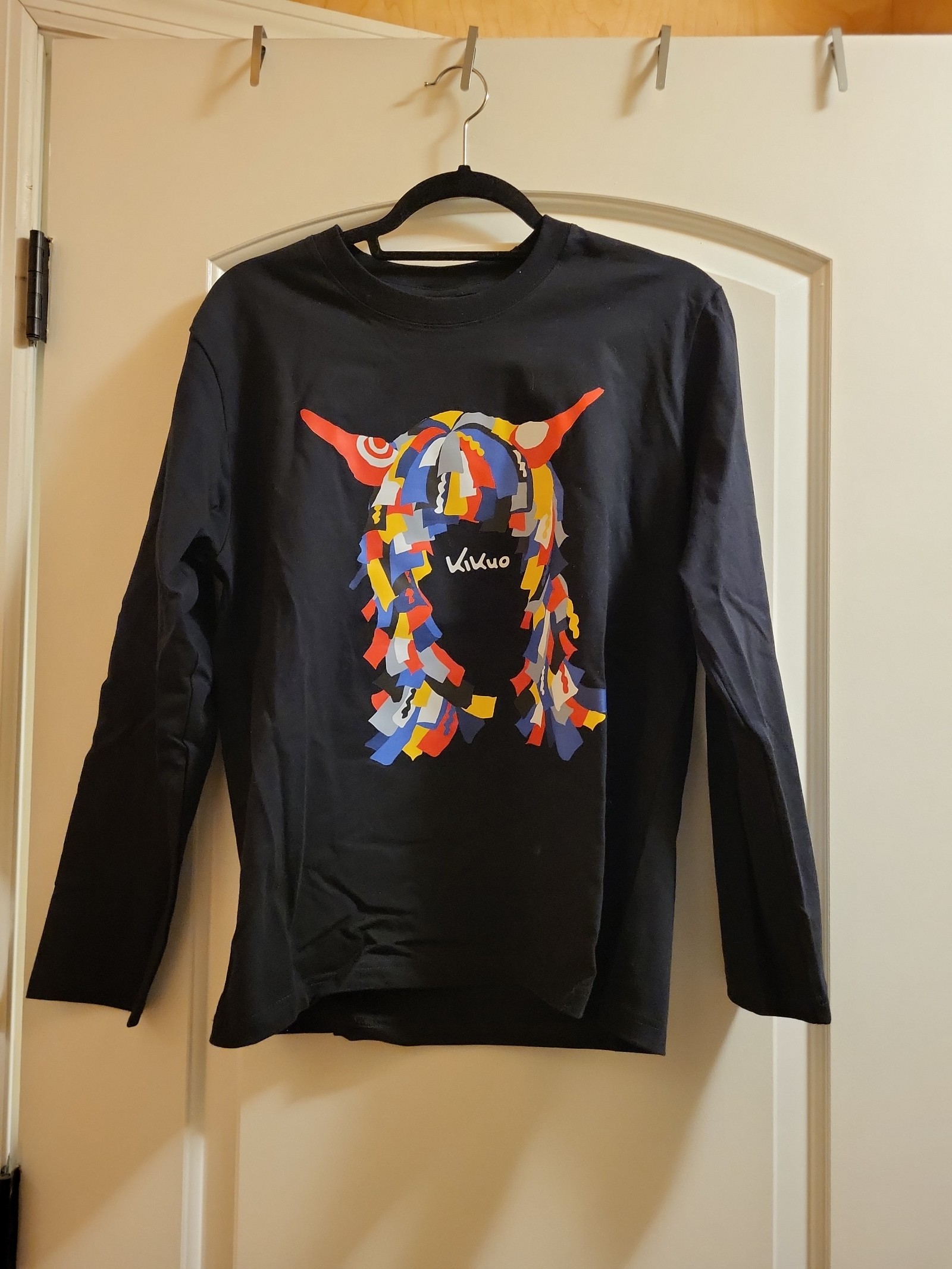 Kikuo Long-Sleeved Black Shirt Medium Slim Fit
