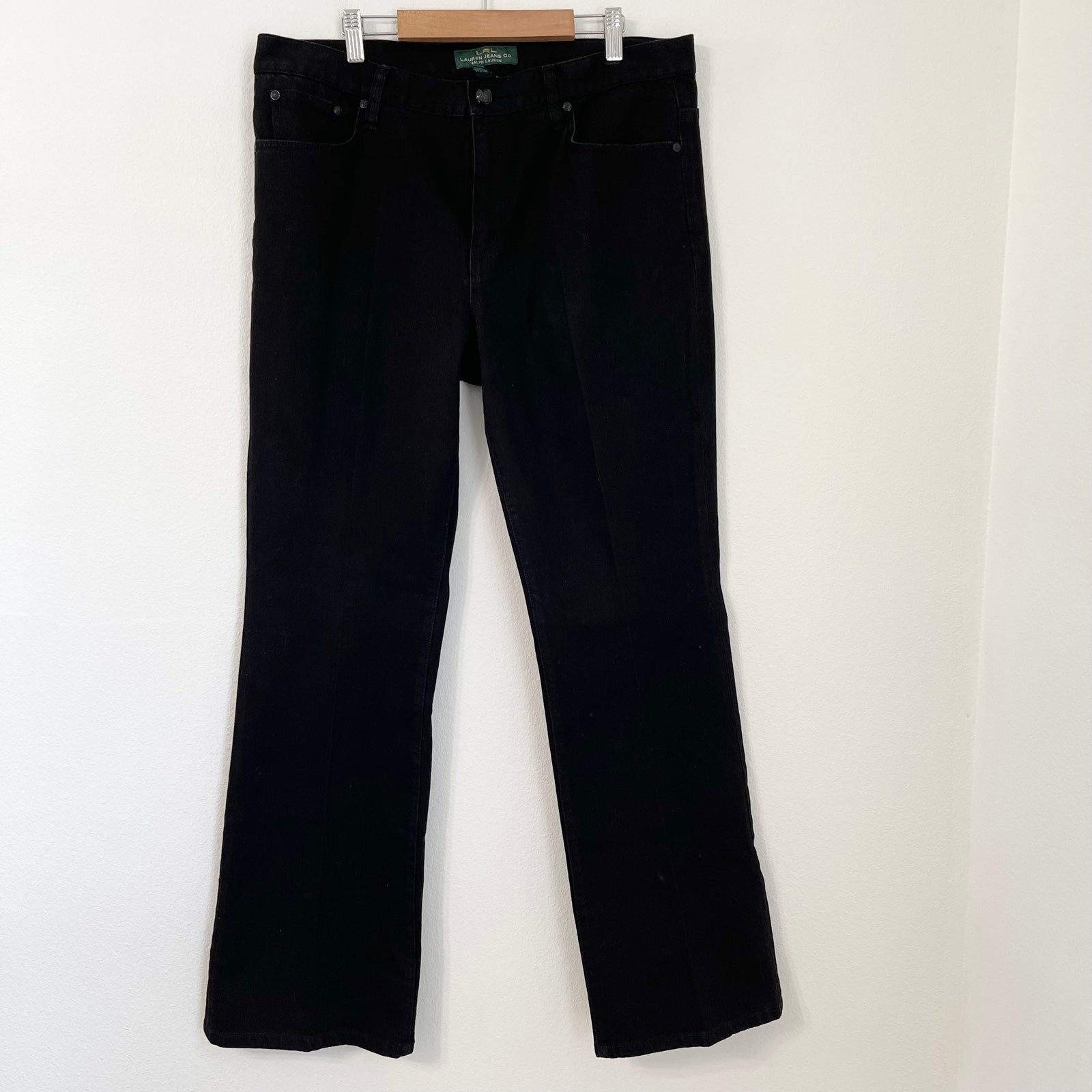 Lauren Ralph Lauren Women’s Classic Boot Cut Black Jeans. Size 14