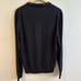 The Kooples Leather Trim V-Neck Merino Wool Sweater in Black XL