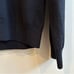 The Kooples Leather Trim V-Neck Merino Wool Sweater in Black XL