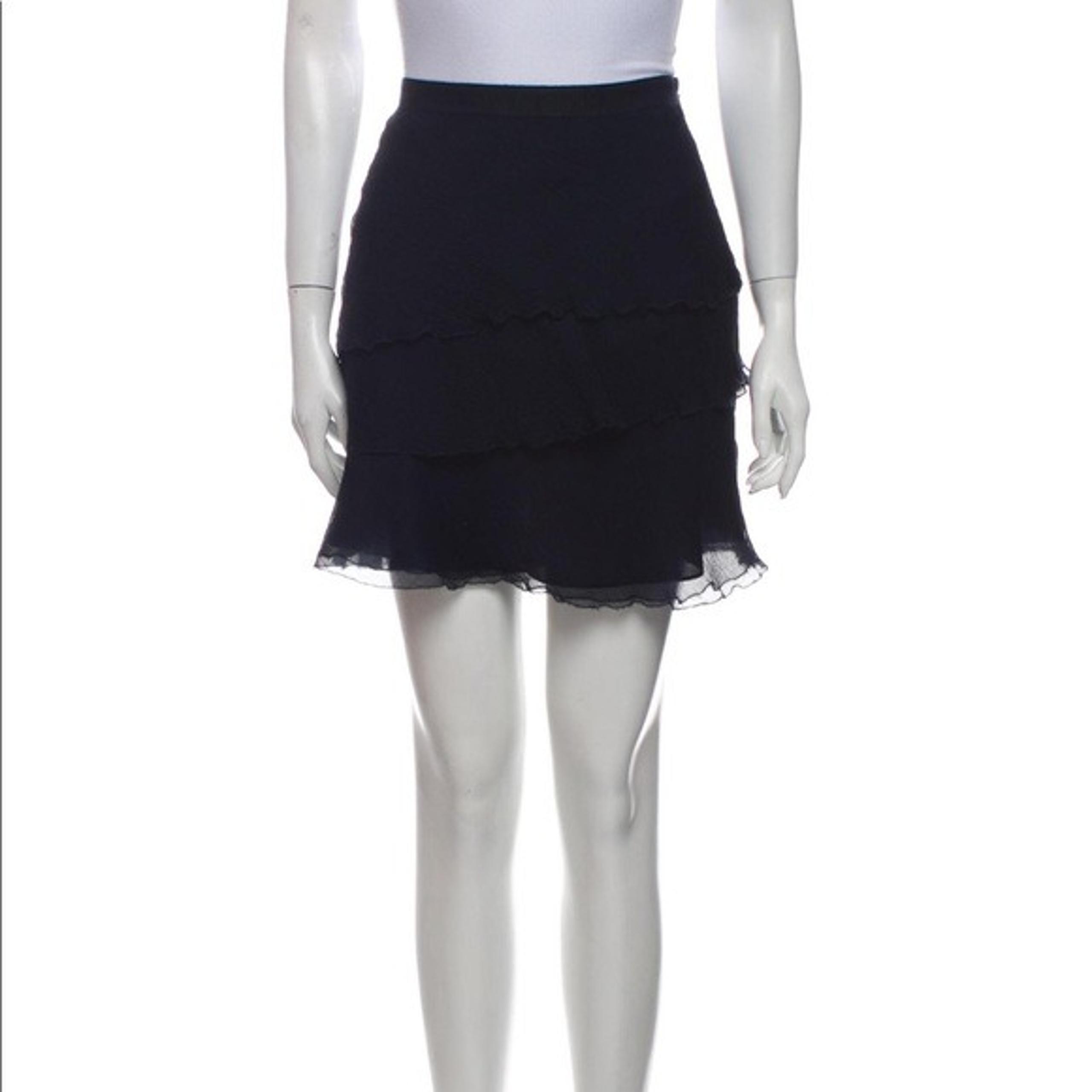L'Agence blue mini skirt with tiered ruffles sz 2