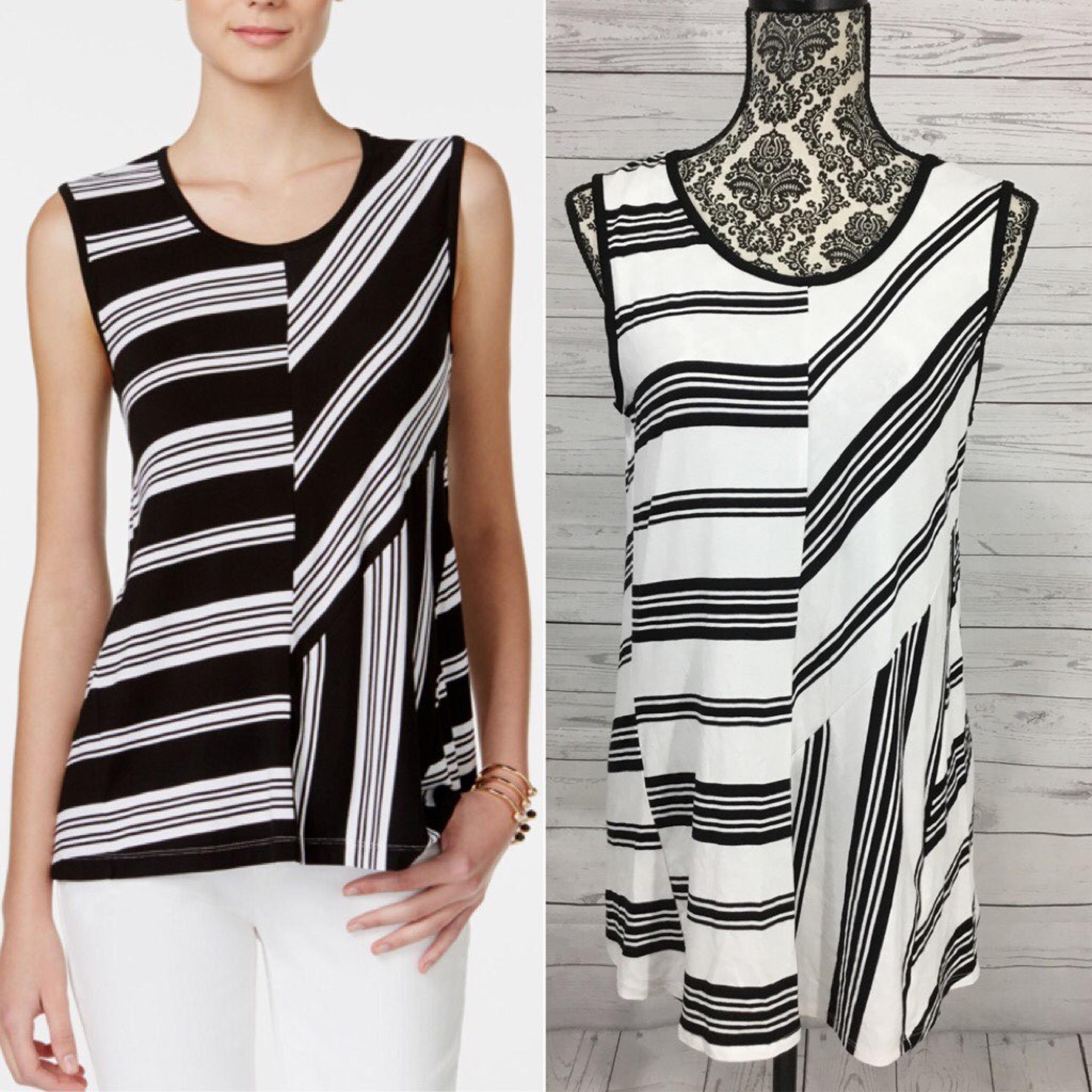 VinceCamuto Island Stripe Sleeveless Top