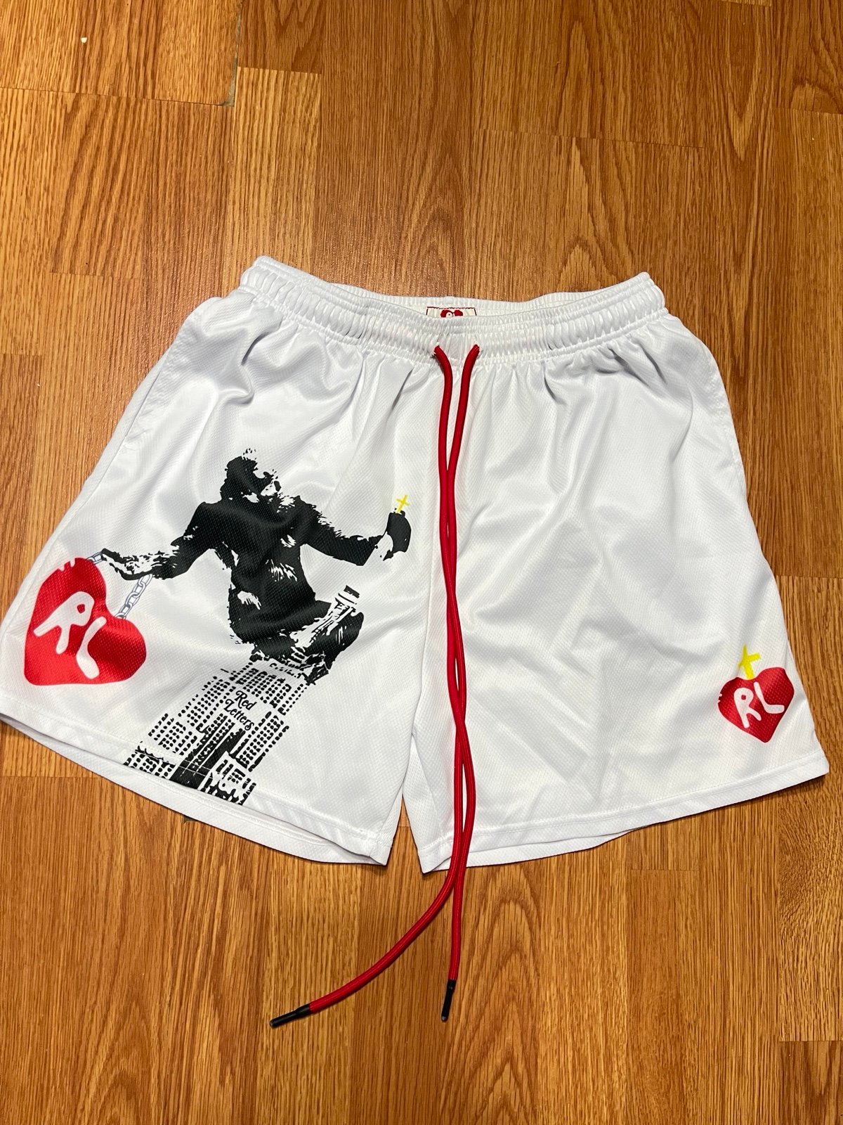 Kong White Mesh Shorts