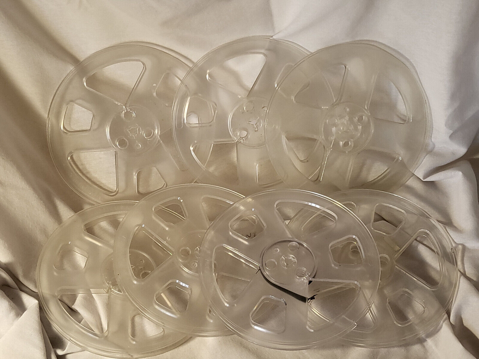 7 Clear Plastic Take up Reels for Reel to Reel
