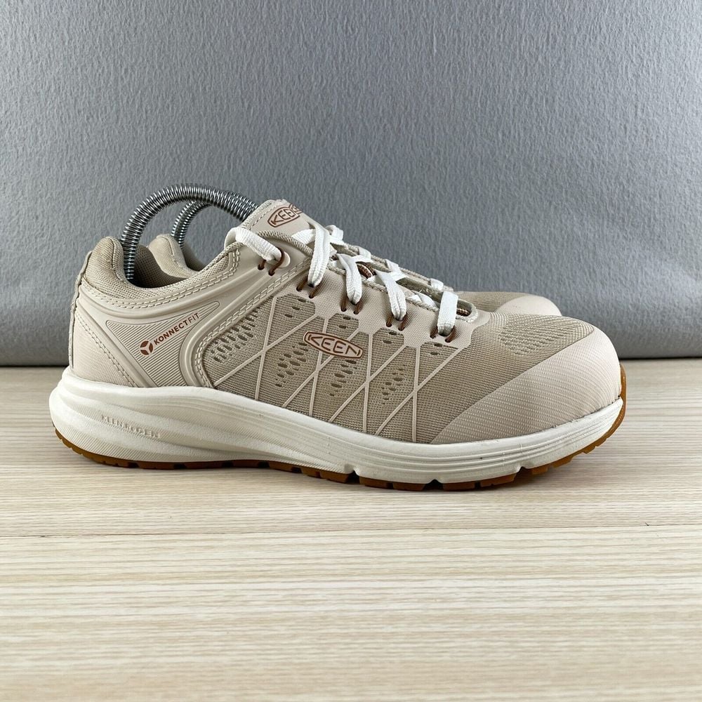 Keen Utility Shoe Women's Size 8.5W Ivory konnectfit Sneakers Carbon Toe
