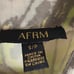 AFRM Shailene Green Abstract Long Sleeve Mesh Turtleneck Midi Dress Size S
