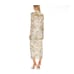 AFRM Shailene Green Abstract Long Sleeve Mesh Turtleneck Midi Dress Size S