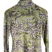 AFRM Shailene Green Abstract Long Sleeve Mesh Turtleneck Midi Dress Size S