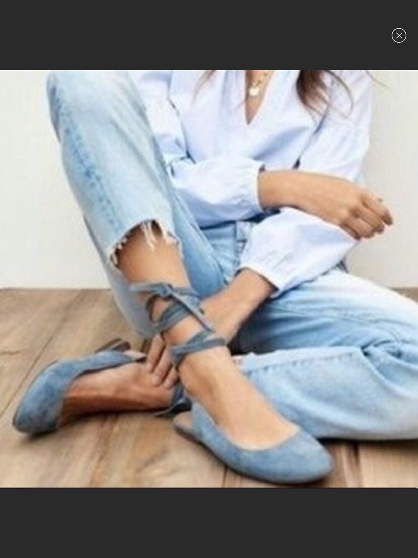 Madewell 6 Ankle Wrap Ballet Flats Shoes