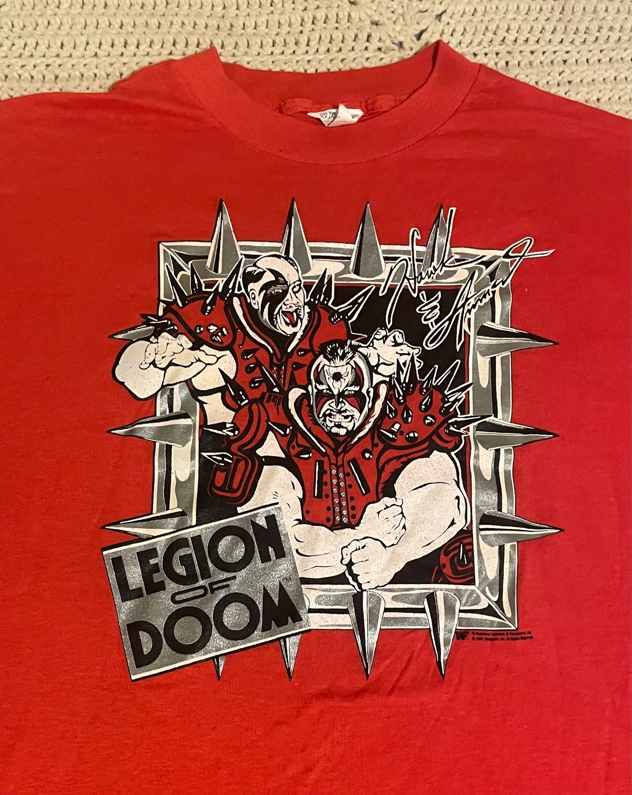 Vintage 90s Official WWF Shirt Legion of Doom Wrestling WWE WCW Road Warriors