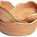 Handmade Round Rattan Basket Lacy Wicher Serving Bowl for Food Storage, Bread,
