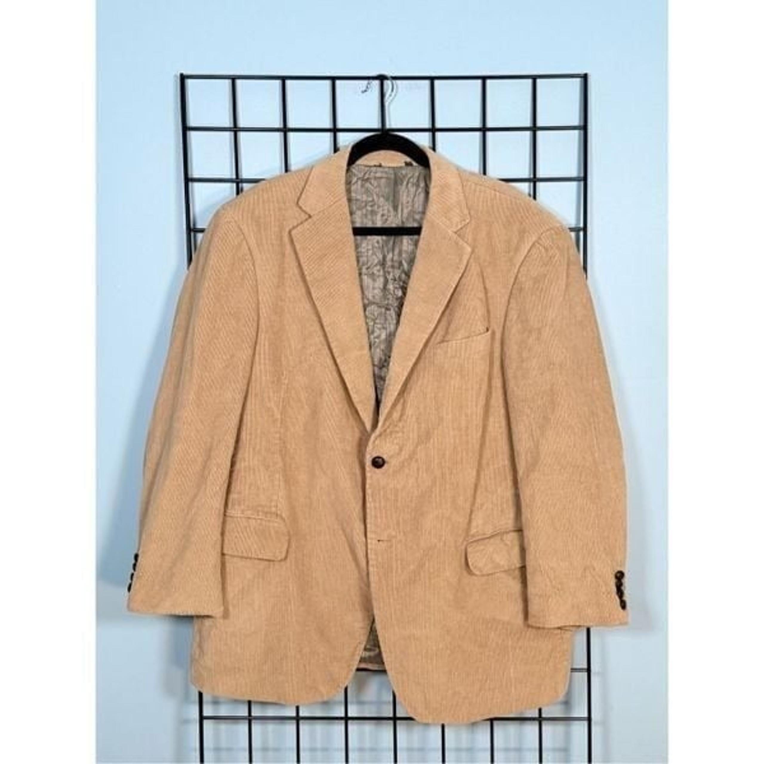 Vintage Dockers Corduroy Blazer Mens 46R Tan Eclectic Grandpa Cottagecore
