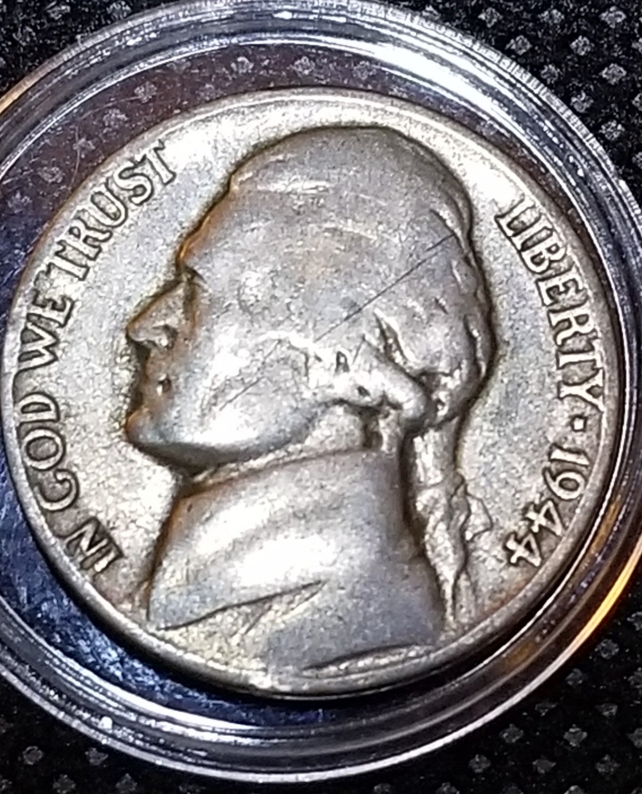 1944(P)5¢ JeffersonNickel(Type1)Orig.Vintage Design(RegularStrike)